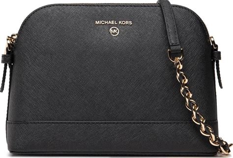 michael kors half dome crossbody black|Michael Kors saffiano crossbody bag.